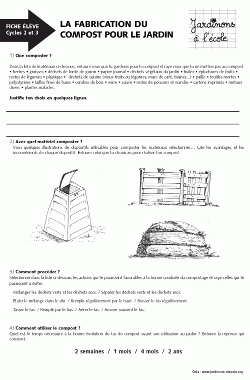 La fabrication du compost pour le jardin